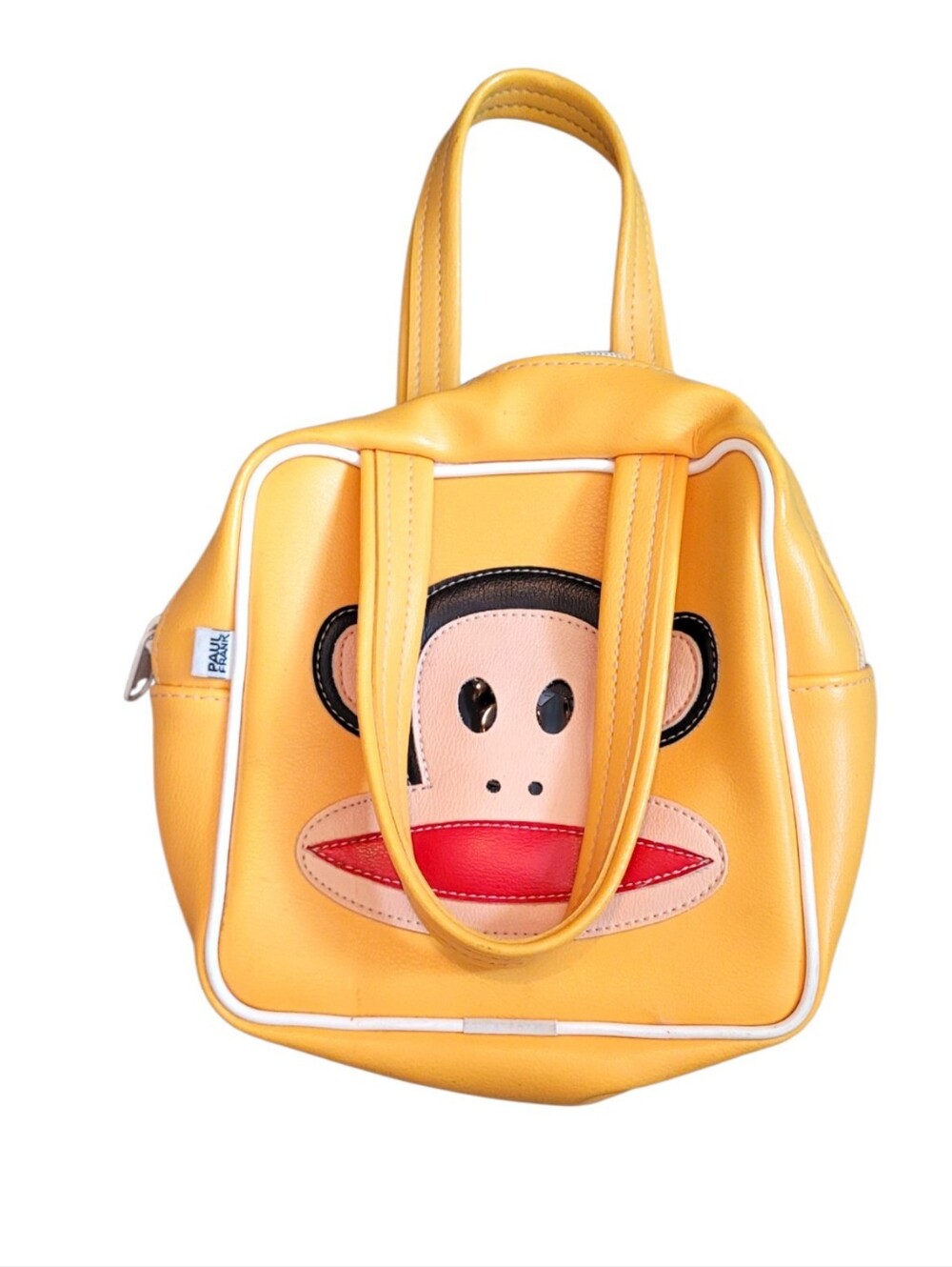 Paul Frank Y2K Yellow Mini Tote with Monkey Face Accent 2005